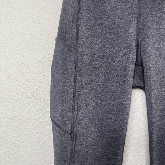 Lululemon Speed Up Crop 21" Leggings Size 4 Heathered Black Luxtreme W6AK6 - Picture 6 of 8